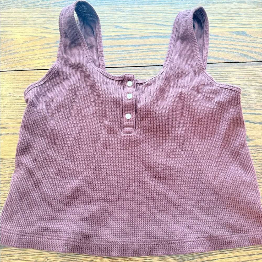 Old Navy Henley Cropped Tank